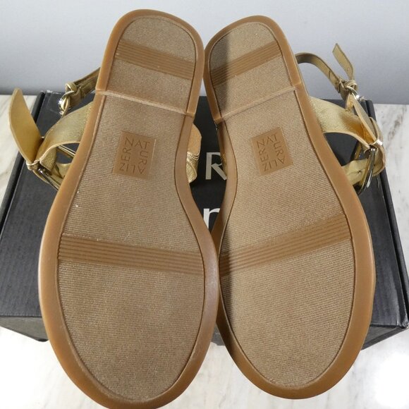 Naturalizer Womens Taylor T-Strap Slingback Flat Sandal 8 Wide - Picture 6 of 12